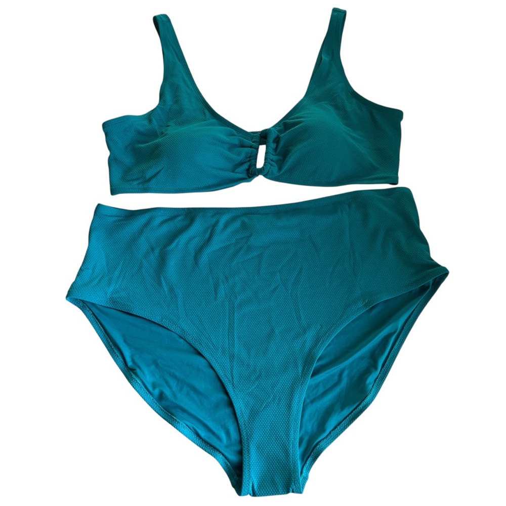 Old Navy Two-Piece High Waisted Bikini Turquoise 3X Plus Size